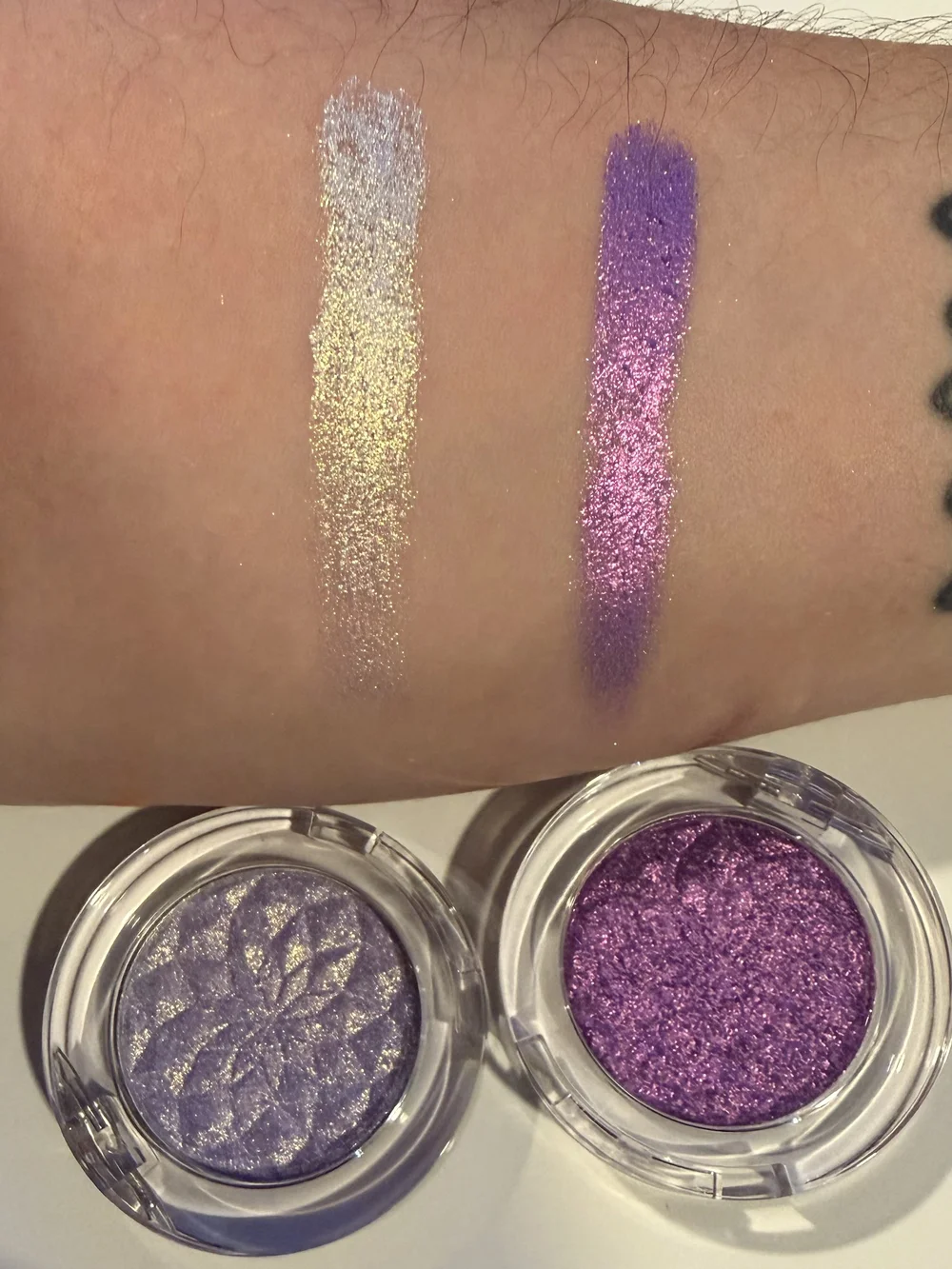Shimmery Purple Eyeshadow Duo - Violet & Lavender